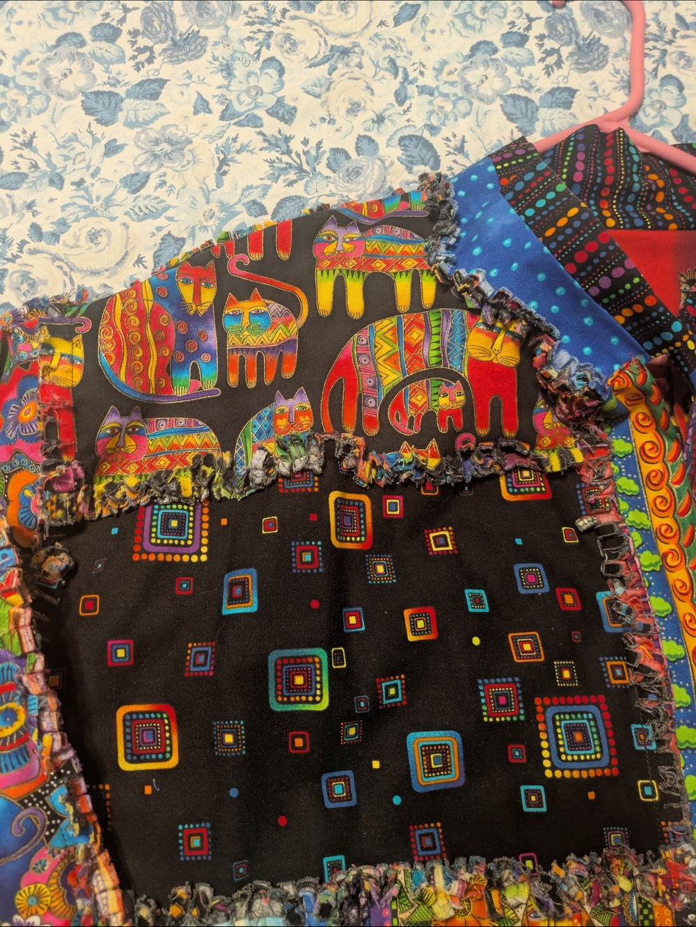Colorful Patchwork Reversible Boho Blazer Jacket - Multicolor - Picture 3 of 12